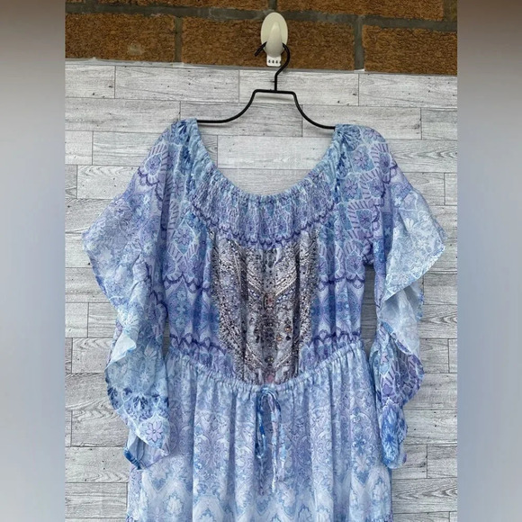 GEMS BY LORRAINE MAXI EMBELLISHED DRESS SIZE 8 - Picture 3 of 17